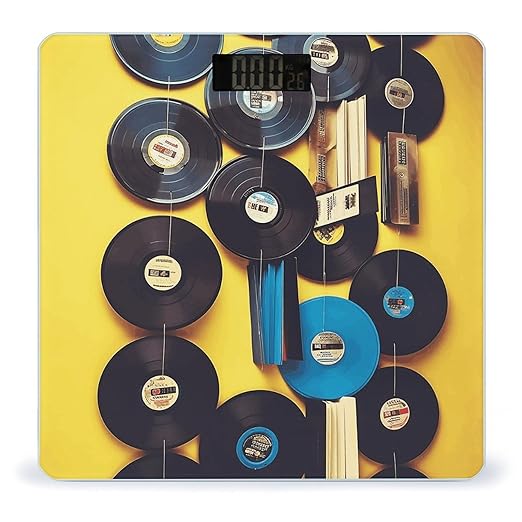 Vinyl Records and Tapes Scale for Body Weight Digital Bathroom Scale Accurate Smart Weight Scales with Large Display Weighing Machine High Precision Scales