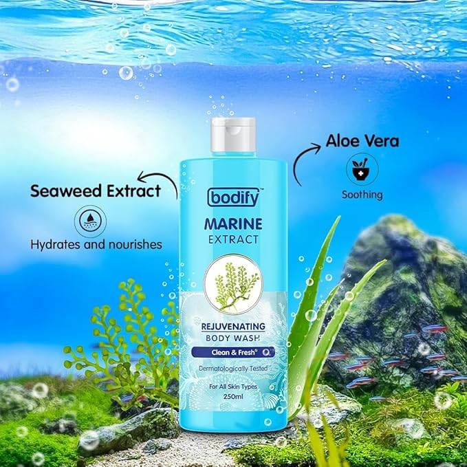 Marine Extract Rejuvenating Body Wash 250 Ml | Clean &amp Fresh | Paraben Free | All Skin Types