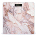 Pink White Marble Pattern Scale with LCD Precision Weighing Scales Sturdy Tempered Glass Weight Scales Easy-to-Read Anti-Slip Weight Digital Bathroom Scale for Daily