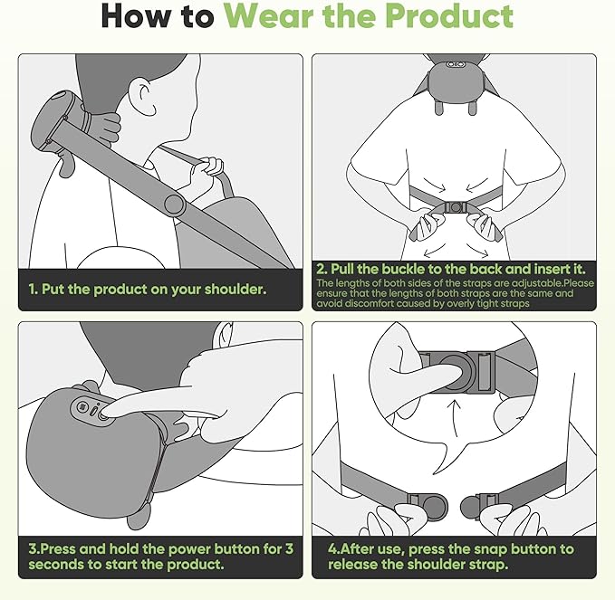 Neck Massager with Heat - Neck and Back Shiatsu Massager for Relieve Fatigue Deep Tissue Portable Neck and Shoulder Massager for Home and Travel Green