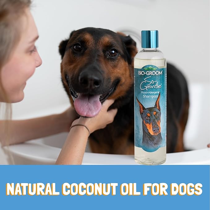 Bio-Groom So-Gentle Hypoallergenic Dog Shampoo - Tearless Cat &amp Dog Bathing Supplies Puppy Shampoo for Gentle Skin Cruelty-Free Made in USA Tear-Free Dog Products - 1 Gallon