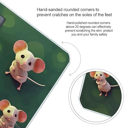 Cute Mouse Bathroom Scale Ultra-Bright Liquid Crystal Screen Weight Scale Accurate Bathroom Body Scales for Body Weight Bathroom Pet Home Bedroom Gift-Giving