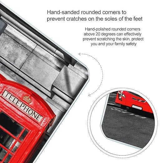 England UK Retro London Telephone Scale for Body Weight Digital Bathroom Scale Precision Smart Weighing Scales with Clear LED Display Accurate High Precision Scales Weighing Machine