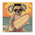 Koala Surfing Surfer Surfboard Digital Bathroom Scale for Body Weight Lighted LCD Display Round Corner