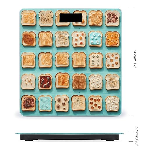 Toast and Food Smart Scale for Body Weight Accurate Bathroom Scale with LED Display Digital Weight Scales Weighing Machine High Precision Scales for Bath Home
