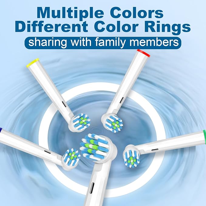 8 Pcs Replacement Toothbrush Heads Compatible with Braun Oral BBrush Heads Compatible with Oral B Pro 1000Genius X and Smart 1500 Series Electric Toothbrush（White）