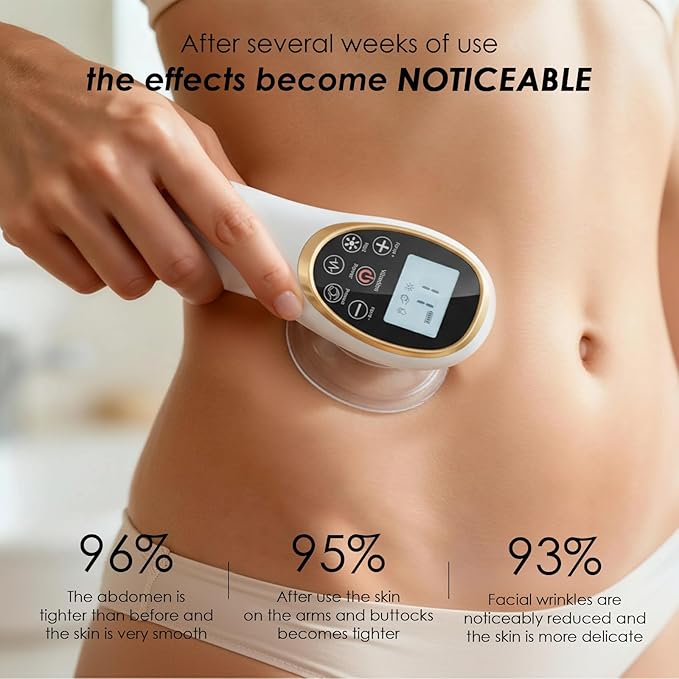 AAQ 4-in-1 Body Sculpting Machine - Professional Cellulite Massage Tool with Lymphatic Drainage &amp Skin Tightening Body Sculptor for Back Abdomen Waist Arms Legs and Buttocks-White