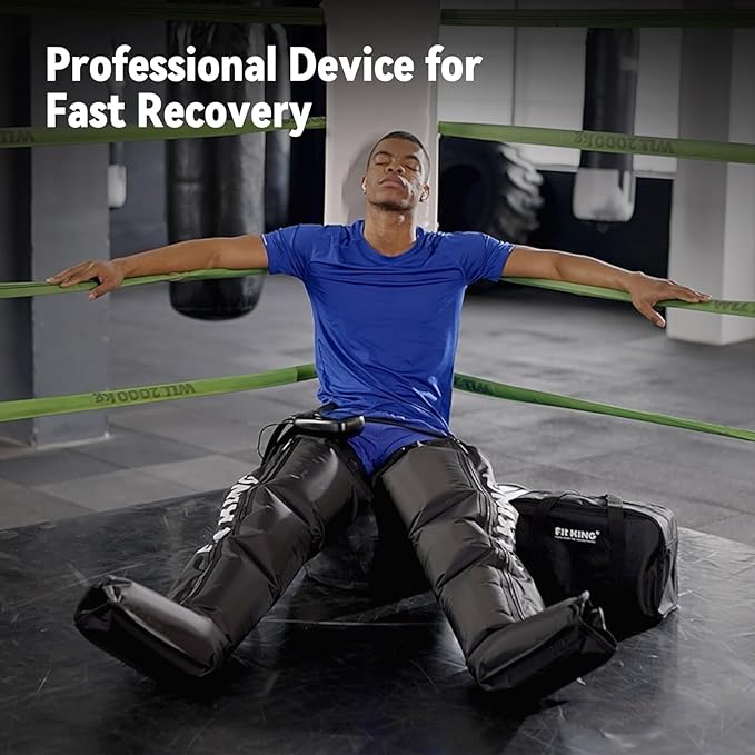 FIT KING Air Compression Recovery SystemDynamic Pressure for Circulation Improvement and Fast RecoverySequential Massage Boots for Athletes (Small)