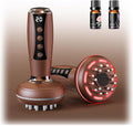4-in-1 Lymphatic Drainage Massager &amp Anti Cellulite Massage Tool Body Sculpting Massager for Legs Arms &amp Belly Reduce Cellulite Stretch Marks with Heat Light &amp Vibration Mocha Brown