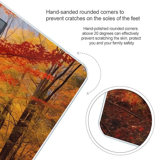 Fall Foliage Scale for Body Weight Accurate Digital Bathroom Scale Toughened Glass High Precision Scales Smart Weight Scales with Large LCD Backlight Display Weighing Machine