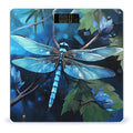 Art Blue Dragonfly Bathroom Scale Rounded Smart Scale for Body Weight Automatic Power On/Off Weight Scales Accurate Bathroom Digital Scales for Pet Home Bedroom Kitchen
