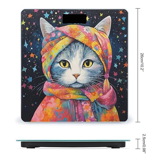 Wearing A Headscarf Scale for Body Weight Accurate Digital Bathroom Scale Toughened Glass High Precision Scales Smart Weight Scales with Large LCD Backlight Display Weighing Machine