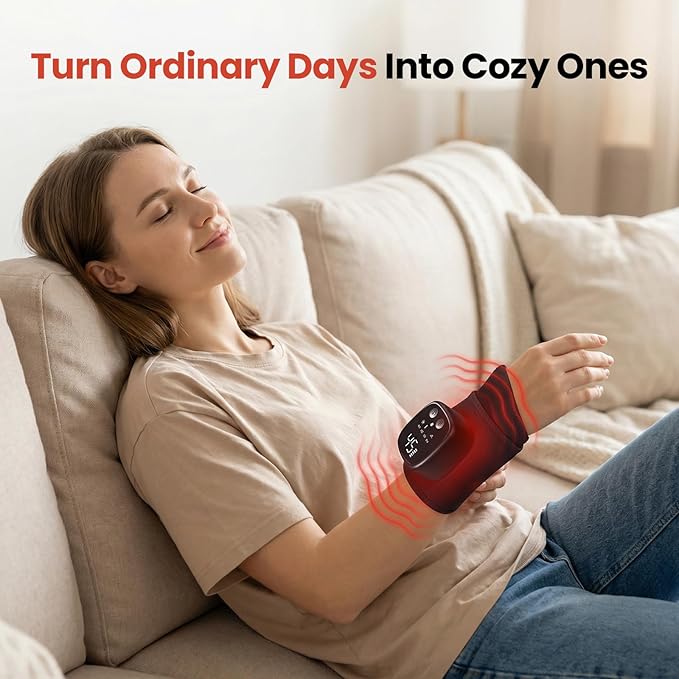 4 in 1 Cordless Hand Massager for Hand &amp Wrist Relaxation Rechargeable &amp Portable Comfortable Soothing Massage Experience Ideal Gift for Men Women