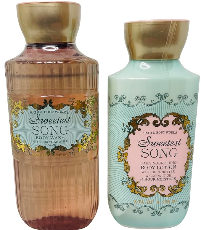 Bath &amp Body Works Body Sweetest Song Lotion and Body Gel Wash 2 Piece Set
