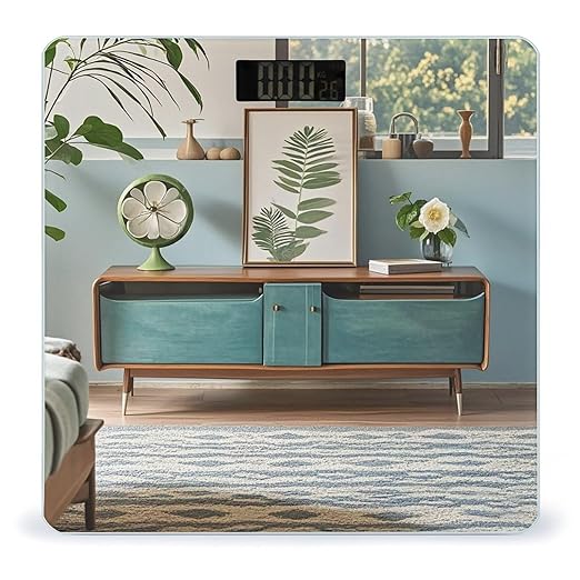 Mid Century Modern Scale for Body Weight Digital Bathroom Scale Toughened Glass High Precision Scales for Body Weight with Large LCD Backlight Display Weight Scales
