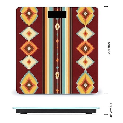 Digital Bathroom Weighing Scale Energy Saving Scale Smart Scale for Body Weight Indiana Western Southwest Ethnic Tribal Navajo