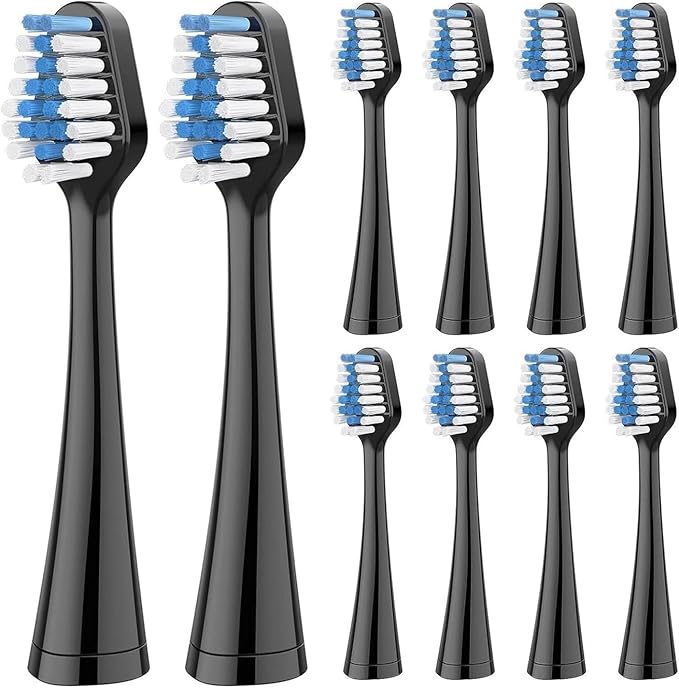 Replacement Brush Heads Compatible for Complete Care 5.0/9.0 Electric Toothbrush Hygiene Clean Soft Bristle Nozzles 10/20pcs(10pcs Black)