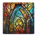 Stained Glass Art Bathroom Scale Rounded Smart Scale for Body Weight Automatic Power On/Off Weight Scales Accurate Bathroom Digital Scales for Pet Home Bedroom Kitchen