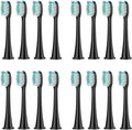 Replacement Toothbrush Heads Compatible with Phili Sonic Care Electric Handles(16pcs Black)