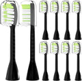 10Pack Toothbrush Replacement HeadsCompatible for Sonicare HY1200/06 BD1003/AZ(Black)