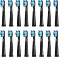 Electric Toothbrush Replacement Heads Compatible WithCompatible for SEAGO SG910/507/958/515/949/575/5514/8/16pcs(16pcs Black)