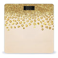 Digital Bathroom Weighing Scale Energy Saving Scale Smart Scale for Body Weight Gold Glitter Pattern Cheetah Leopard Print