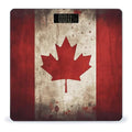 Digital Bathroom Scale for Body Weight Scale with Bright LCD Display High Accuracy Step-On Technology Auto On/Off Retro Canada Flag Digital Scales 400 Lbs /180kg