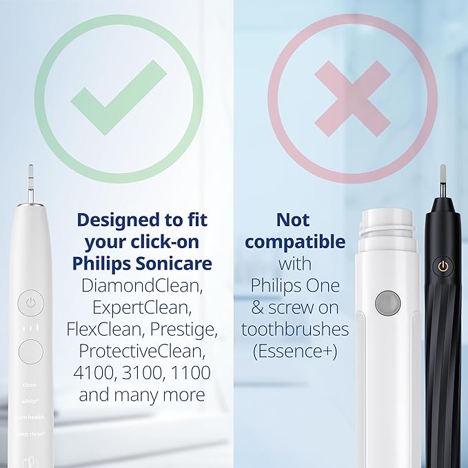 demirdental Toothbrush Heads mini Sensitive Compatible with Philips Sonicare Toothbrush Heads - Soft &amp Small Replacement Heads for Sensitive Teeth - Black - Replaces HX6088b - 8 Pack