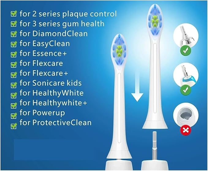 16pcs Replacement Toothbrush HeadsCompatible for C2 C1 G2 W Plaque Control Simply Clean Brush Head(Black-16pcs)
