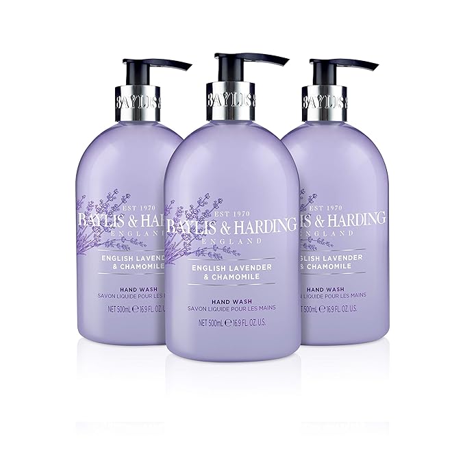 Baylis &amp Harding English Lavender &amp Chamomile 500ml Hand Wash16.9 Fl Oz (Pack of 3)
