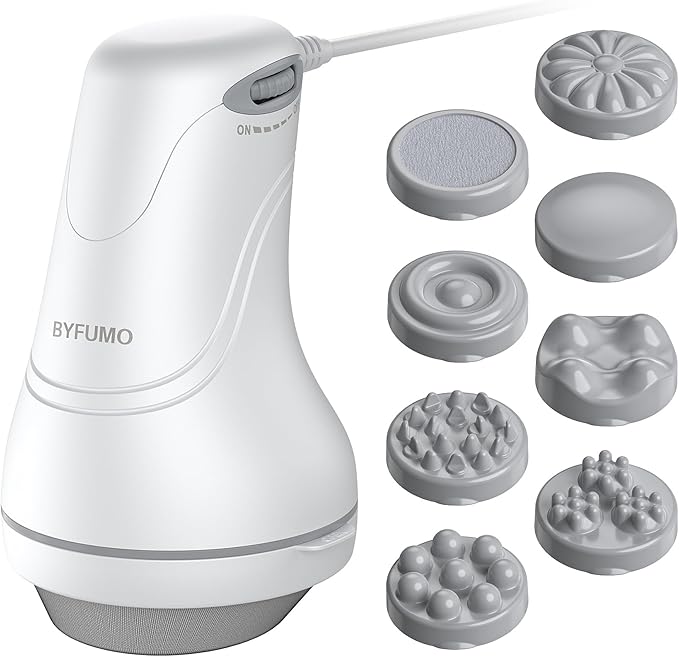 Cellulite Massager Body Sculpting Machine Lymphatic Drainage Massager Handheld Electric Back Massager - White