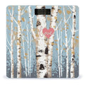 Love Birch Tree Scale for Body Weight Anti-Slip Tempered Glass Digital Bathroom Scales Clear LCD Display Weighing Scale Safe Rounded Corners Smart Scales