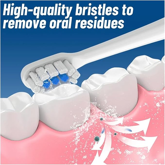 Replacement Brush Heads Compatible for Mijia T301 T302 T501 /501CSonic Electric Toothbrush Head Soft Bristle Nozzles(T301-302-BK-6Pcs)