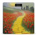 Digital Bathroom Scale for Body Weight Scale with Bright LCD Display High Accuracy Step-On Technology Auto On/Off Poppies Field Yellow Brick Road Digital Scales 400 Lbs /180kg