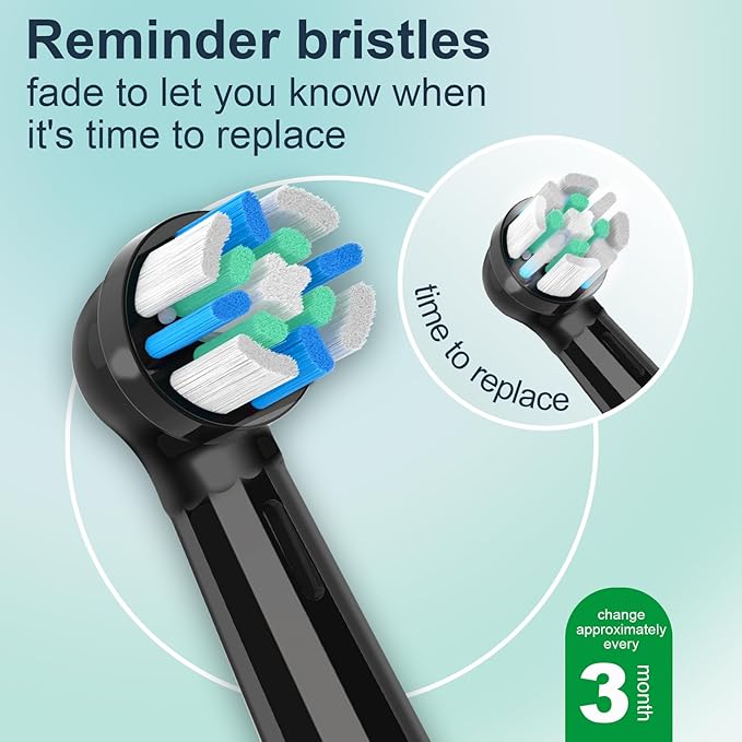 iO Replacement Heads Compatible with Oral B iO Electric ToothbrushRound Brush Heads for Gentle Gum Care &amp Deep Cleaning8PACKBlack