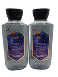 Bath &amp Body Works Signature Collection Shower Gel 10 Fl Oz 2 Pack (Wicked Vanilla Woods)