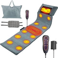 Full Body Massage Mat with Heating Vibration Back Massage Chair Pad with Shiatsu Neck Massage Pillow for Pain Relief 10 Vibration Motors &amp Wired Remote Gifts for Men Women