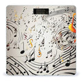 Music Notes Print Weight ScaleClear LED Display Bathroom Digital Weighing ScaleTempered Glass Digital Bathroom Scale for Body Weight Capacity Up to 400 Lbs