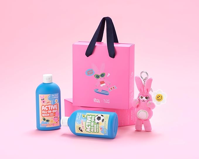 I'm NOT A Baby! Active All-in-One Wash Gift Set | Vegan | Cooling | Deodorizing | Allergen Free | Dermatest Excellent (Green Apple)