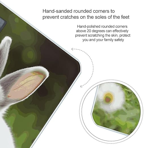 Two Little Cute Rabbits Bathroom ScaleHighly Accurate Digital Weighing Machine for People Bright LED Display Weight Scale for The Aldult Home Use