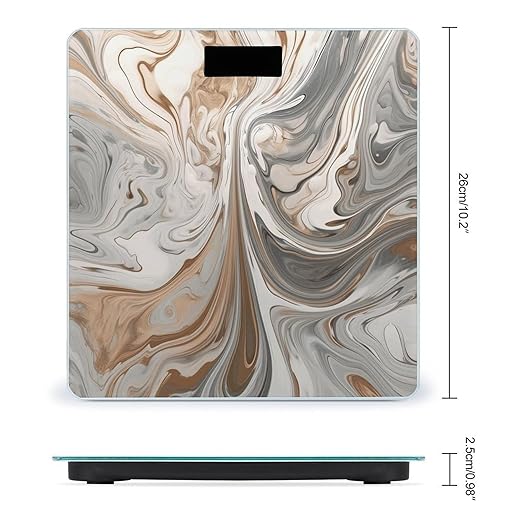 Marble Background Scale for Body Weight Accurate Digital Bathroom Scale Toughened Glass High Precision Scales Smart Weight Scales with Large LCD Backlight Display Weighing Machine