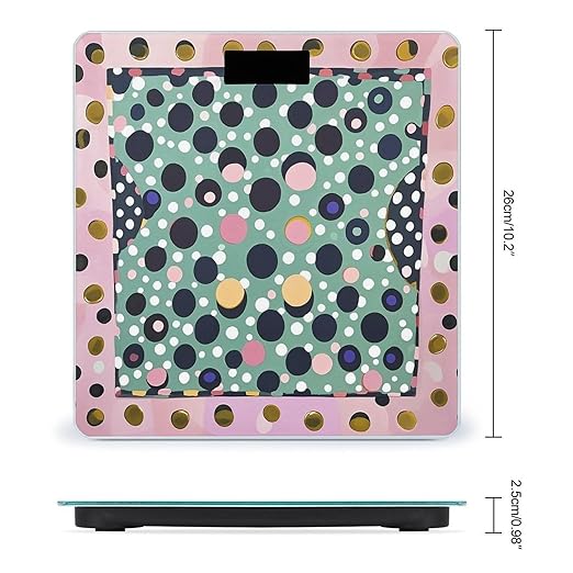 Beautiful Polka Dot Smart Scale for Body Weight Accurate Bathroom Scale with LED Display Digital Weight Scales Weighing Machine High Precision Scales for Bath Home