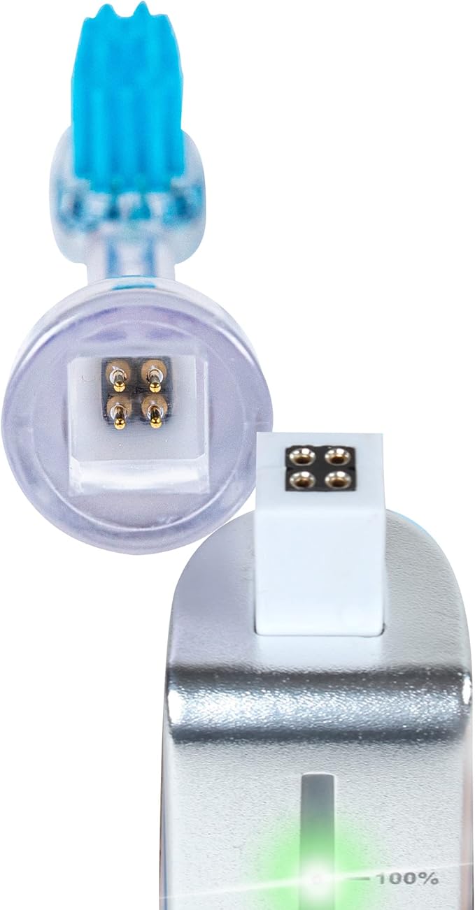 Emmi-dent Platinum 4-Pin Wave Bristle-Head Attachments - Electric Toothbrush Replacement Heads. Cleans with Ultrasound Waves. (Wave 4 Pack)