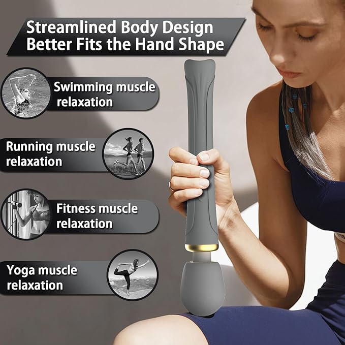Personal Massager - Travel - Quiet - Handheld Cordless Massager Relax Body Muscles - Perfect Back Legs Hand Pains and Sports