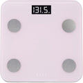 ELLE Digital Body Analysis Scale with BMI Body Fat Hydration Muscle Mass Bone Mass Calories and Weight Tracking Purple LCD Display Tempered Glass 400 lbs Capacity