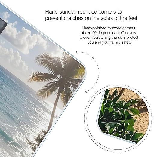 Summer Hawaiian Scale for Body Weight Smart Scales Digital Bathroom Scale High Precision Weighing Scales with Large Display Weighing Machine for People