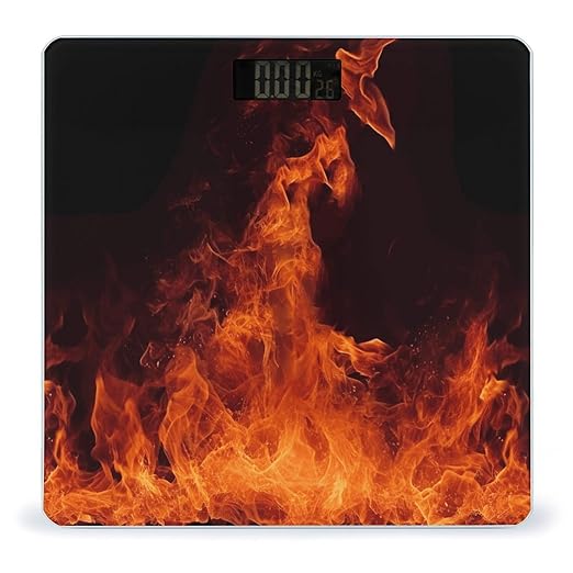 Dancing Fire Bathroom Scale Weight Scale for Body WeightHighly Accurate Digital Weighing Machine Clear LED Display Digital Bathroom Body Scale 400lb/182kg