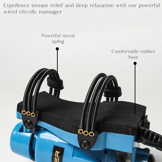 HOMORA Powerful Double-Speed Full Body Massager – Electric Handheld Deep Tissue Massager with Floating Action for Pain Relief Relaxation &amp Recovery – Full Body Vibration Therapy Machine (Blue)