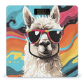 Alpaca Wearing Sunglasses Scale for Body Weight Sturdy Tempered Glass Weighing Scales with LCD Display Accurate Digital Bathroom Scale Convenient Body Fat Smart Scales Easy Read