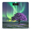 Artistic Purple Tree Bathroom Scale Digital Weight Scale Precision 400 Lbs Weighing Scales Large with LCD Backlight Display BMI Measures